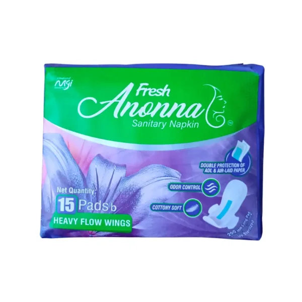 Fresh Anonna Sanitary Napkin Heavy Flow Wings -15 pads