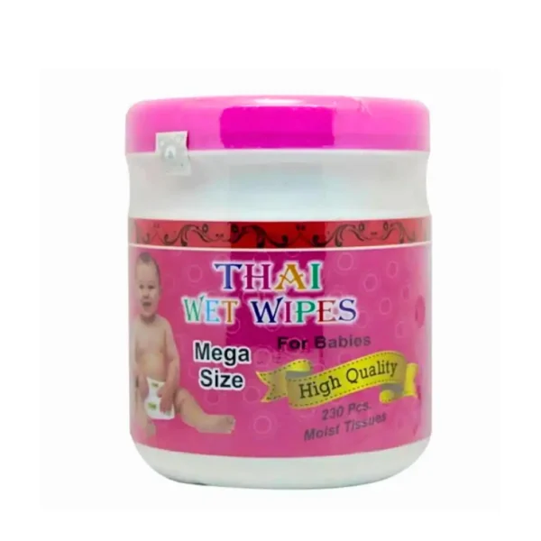 Thai Baby Wet Wipes Jar 230 pcs Mega Size