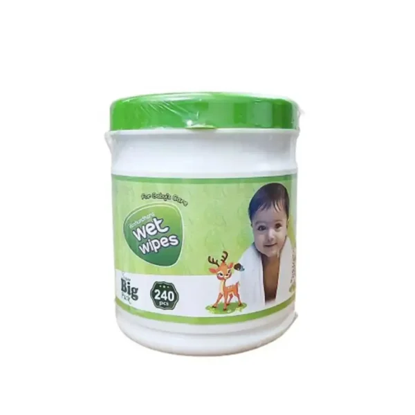 Bashundhara Wet Wipes Jar - 240 Pcs