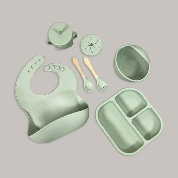 Full Silicon Baby Feeding Set -7 pcs