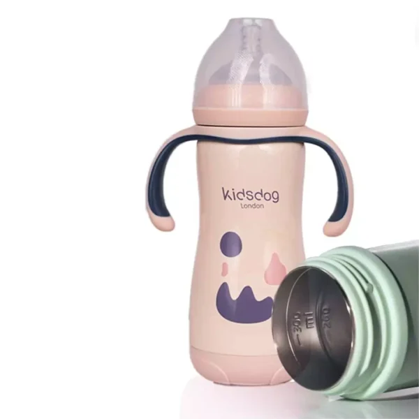 Kidzee Stainless Steel Feeder Bottle SS Thermos With Nipple -300 ml