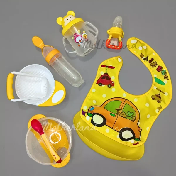 Motherland Customized Feeding Set Package – 6 pcs (Yellow)