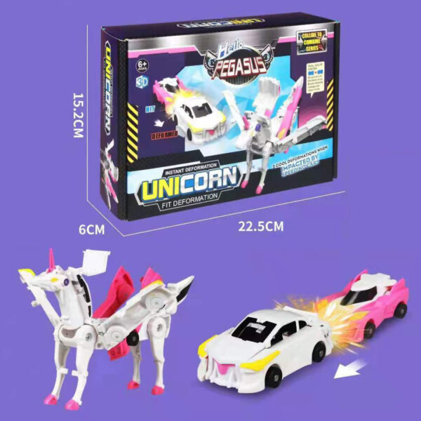 2 in 1 Deformation Car Toys Deformed Unicorn Gift for Baby