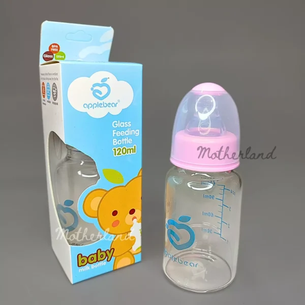 Applebear Glass Milk Feeding Bottle - 120 ml