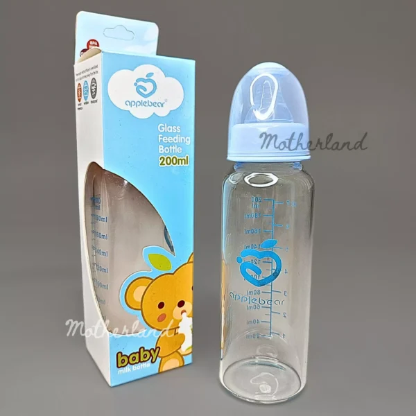 Applebear Glass Milk Feeding Bottle - 200 ml
