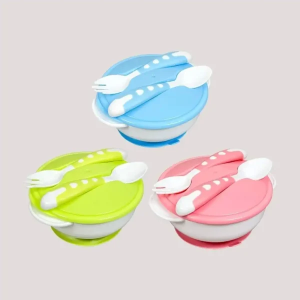 Baby Feeding Spoon Bowl & Fork