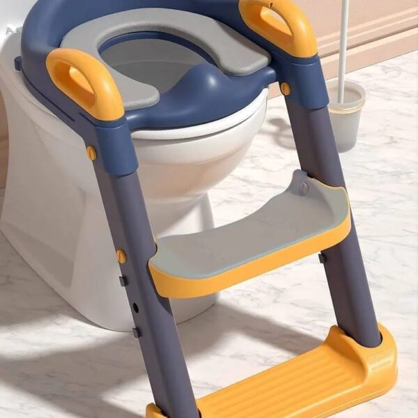 Potty Training High Commode Seat with Adjustable Stairs