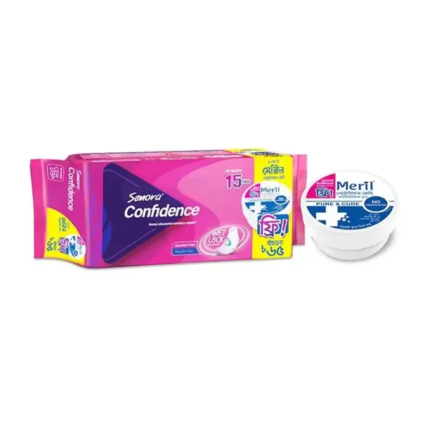 Senora Confidence Sanitary Napkin-15 pads (FREE Meril Petroleum Jelly 50ml)