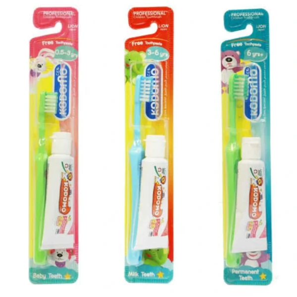 Kodomo Dental Tooth Brush & Paste Kids Set (Thailand)