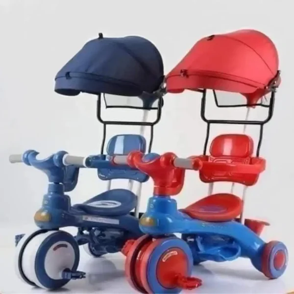3 In 1 Baby Tri Cycle Stroller with Push Handel & Huddy For Kids