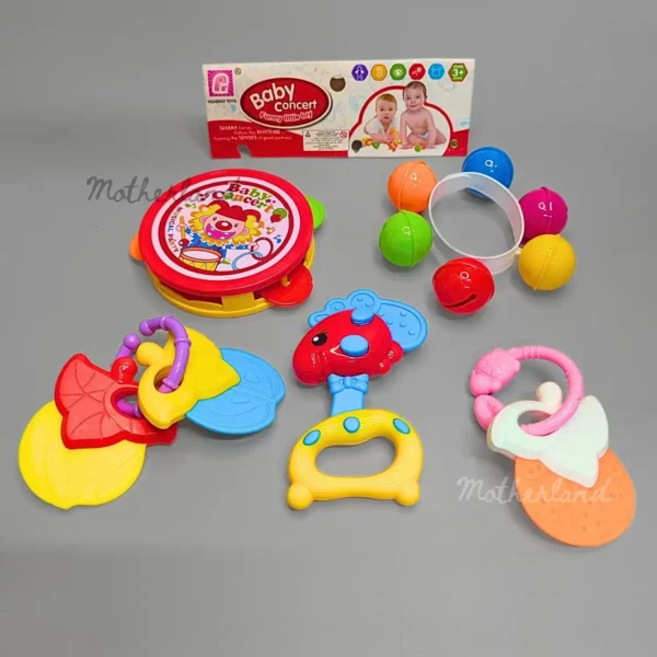 Colorful Baby Jhunjhuni Rattles Toy Set - 6 pcs